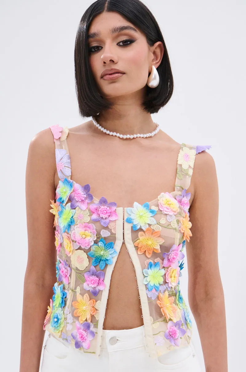 FLOWER POWER SHEER CORSET sold by AKIRA product image thumbnail 4