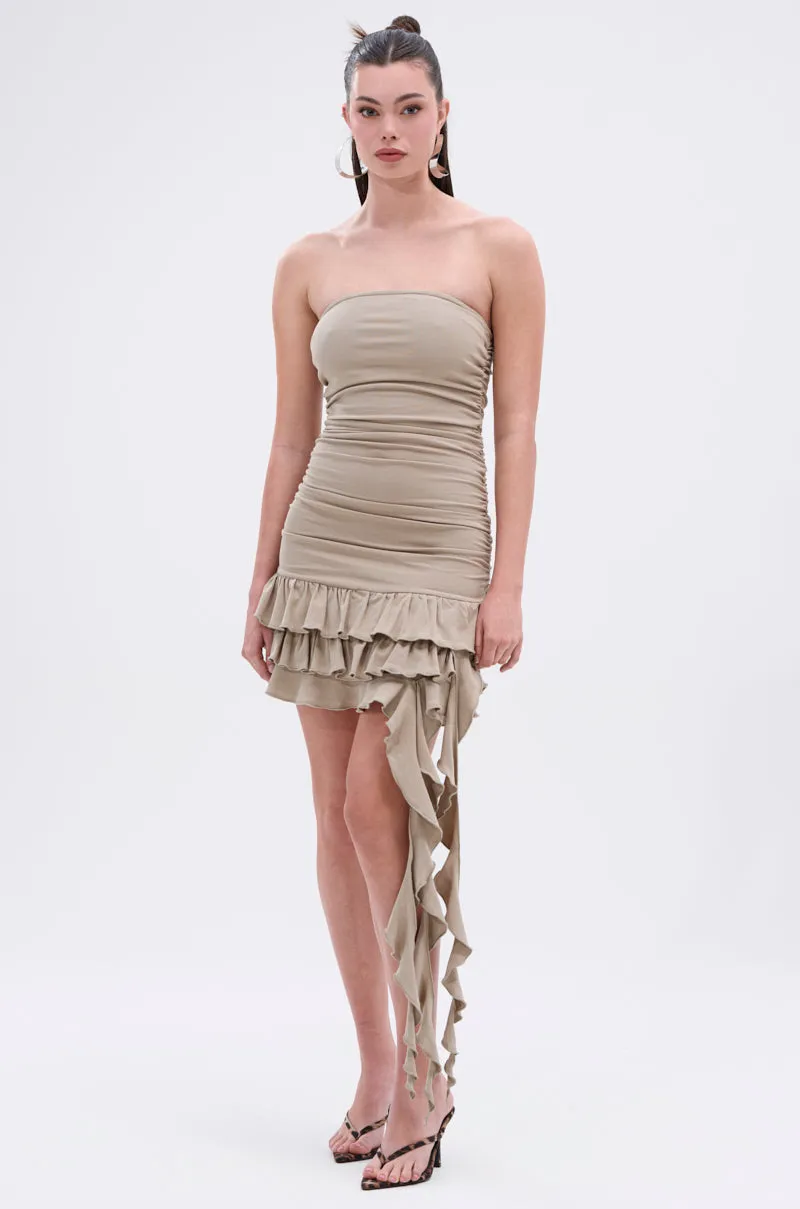 COME MY WAY RUFFLE MINI DRESS sold by AKIRA product image thumbnail 2