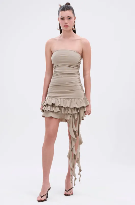 COME MY WAY RUFFLE MINI DRESS sold by AKIRA