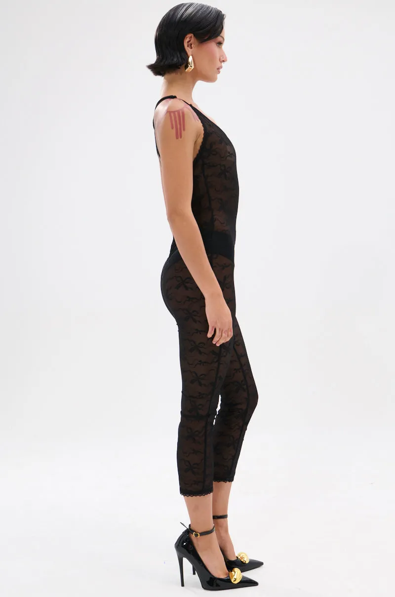 SABRINA MESH PRINTED JUMPSUIT sold by AKIRA product image thumbnail 5