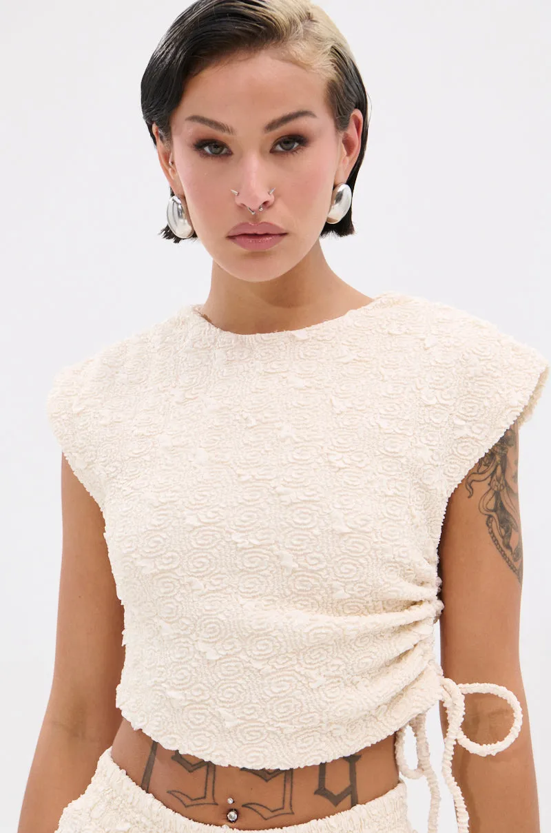 SYDNEY TEXTURED BLOUSE sold by AKIRA product image thumbnail 4