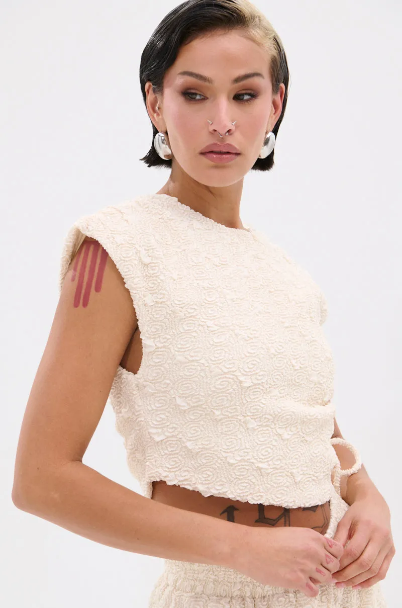 SYDNEY TEXTURED BLOUSE sold by AKIRA product image thumbnail 3