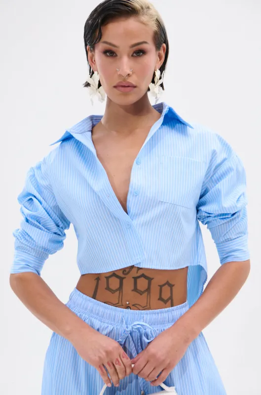 ASHLEY BUTTON DOWN TOP sold by AKIRA