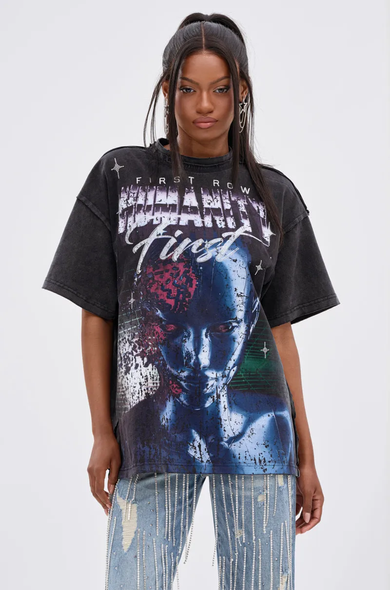 OUT OF BODY OVERSIZED GRAPHIC TEE sold by AKIRA