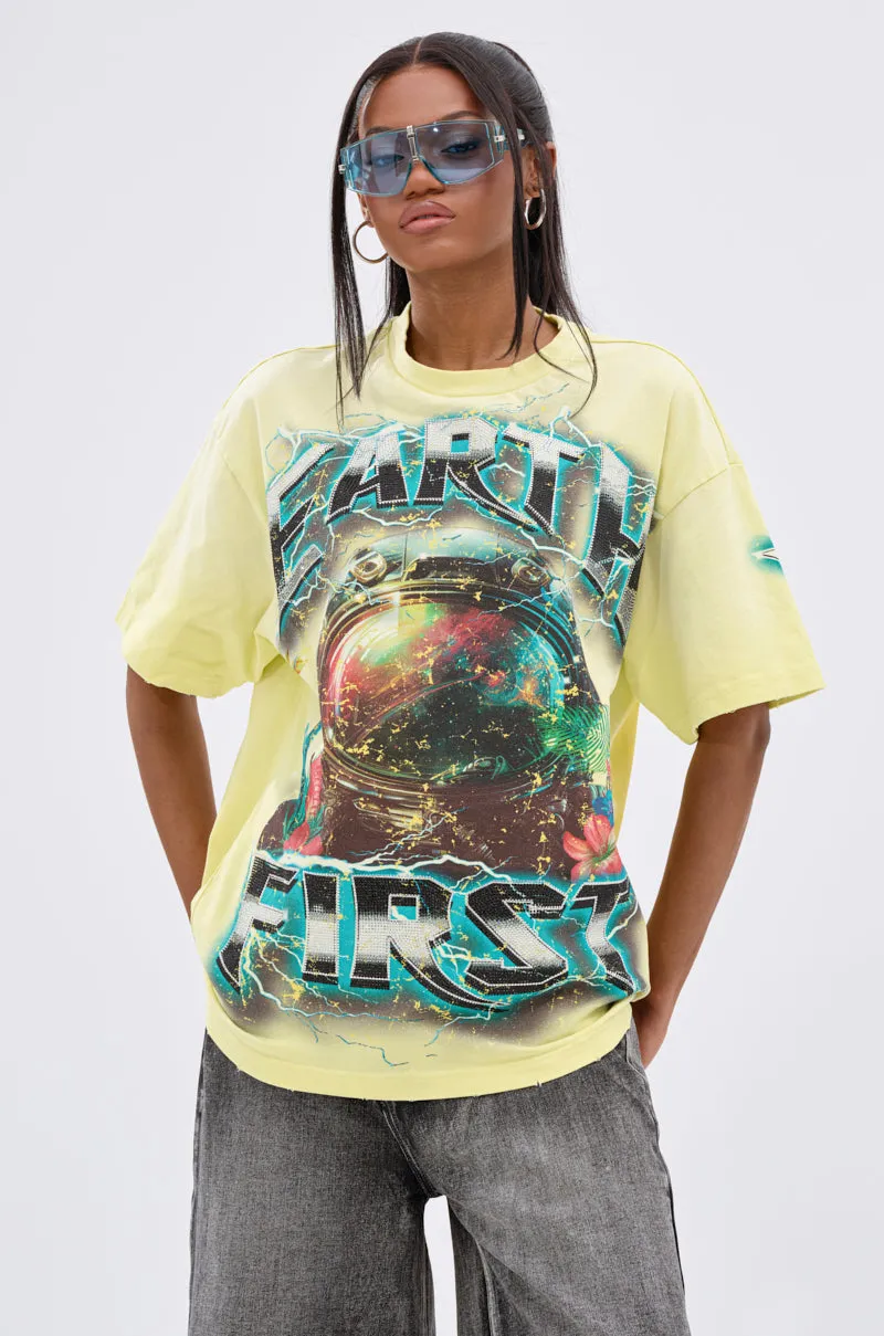 EARTH FIRST OVERSIZED GRAPHIC TEE sold by AKIRA product image thumbnail 2