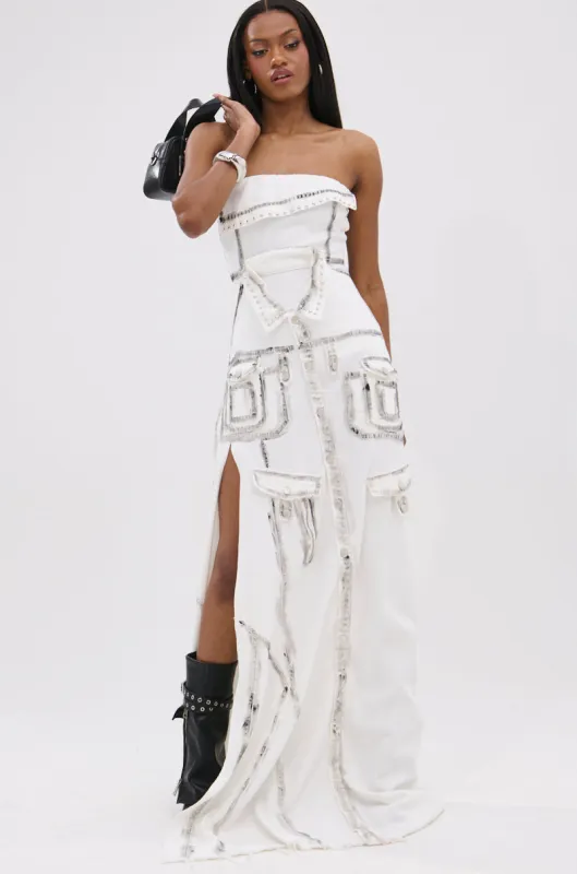 COVER STAR DENIM MAXI DRESS sold by AKIRA