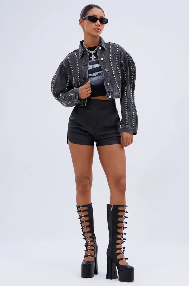 EXTRA EXTRA EMBELLISHED DENIM JACKET sold by AKIRA product image thumbnail 5
