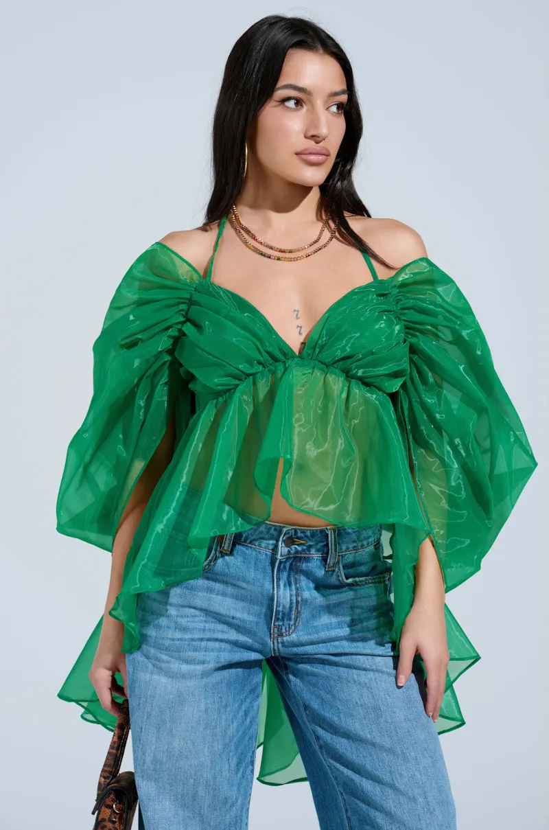 AN ELEGANT EVENING ORGANZA BLOUSE sold by AKIRA product image thumbnail 2