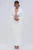 A NIGHT OUT BANDAGE MAXI DRESS IN WHITE sold by AKIRA