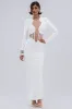 A NIGHT OUT BANDAGE MAXI DRESS IN WHITE sold by AKIRA