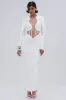 A NIGHT OUT BANDAGE MAXI DRESS IN WHITE sold by AKIRA