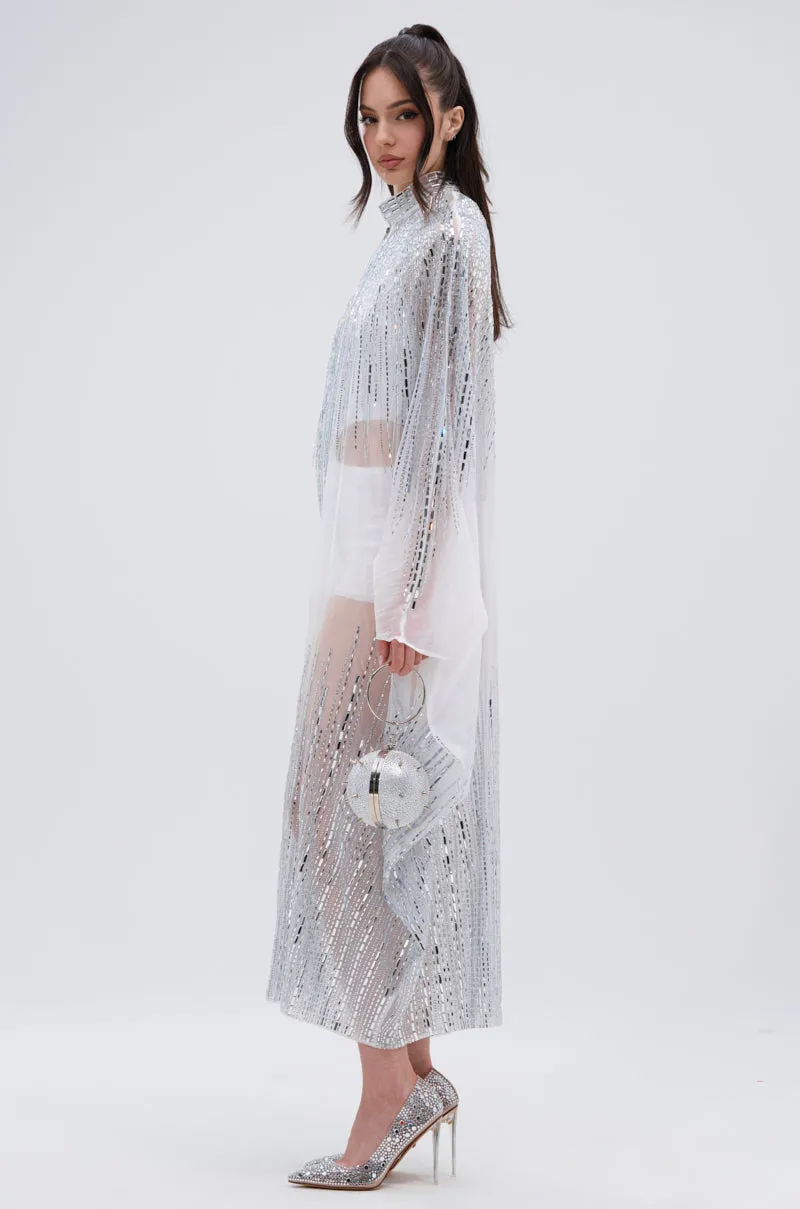 SPARKLE AND SHINE BLOUSE IN WHITE sold by AKIRA product image thumbnail 5