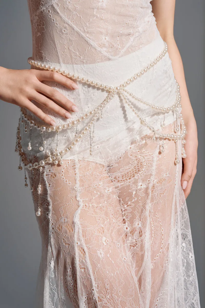 STAY DRIPPIN PEARL BELT sold by AKIRA