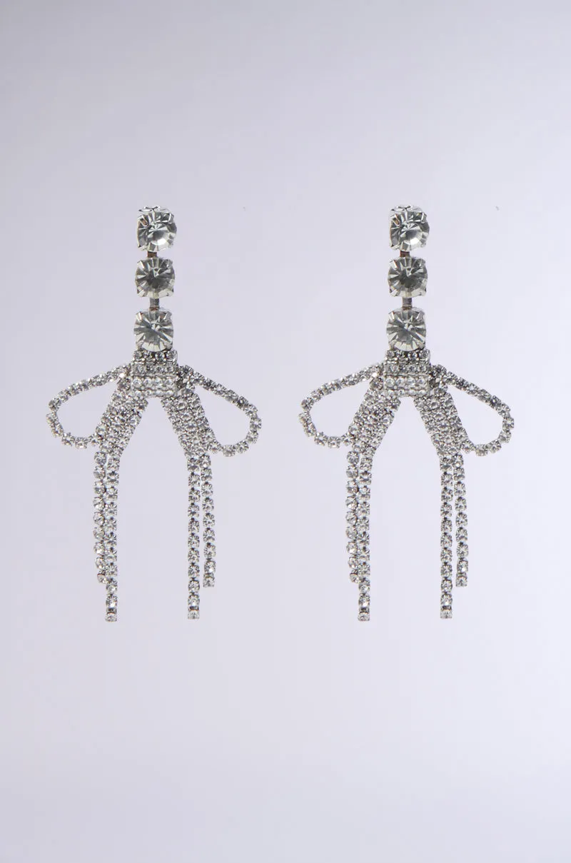 WITH A BOW SILVER EARRING sold by AKIRA product image thumbnail 2