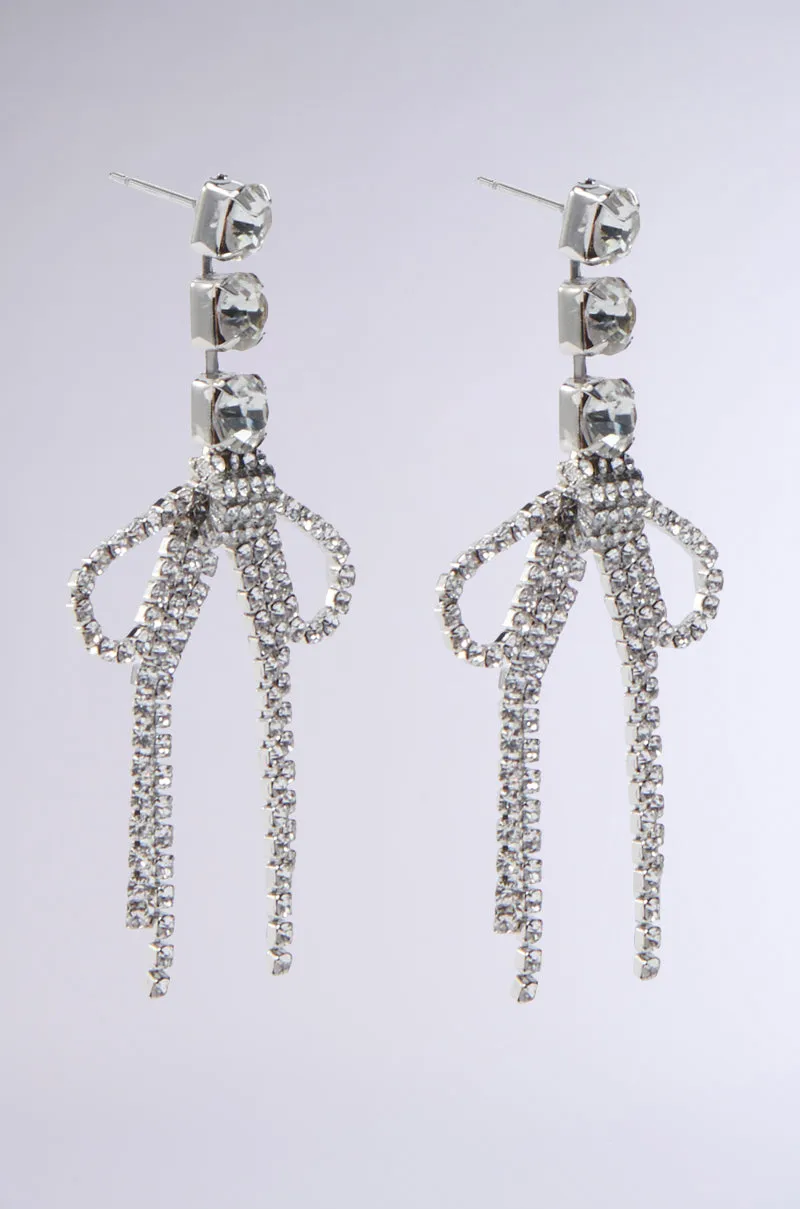 WITH A BOW SILVER EARRING sold by AKIRA product image thumbnail 4