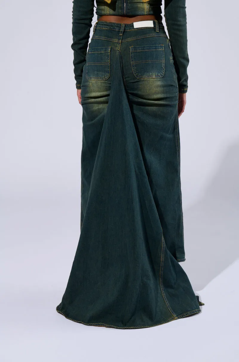 BEFORE YOU GO DENIM SKIRT sold by AKIRA product image thumbnail 4