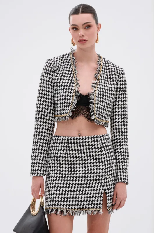 INVITE ONLY CHAIN TRIM BLAZER sold by AKIRA