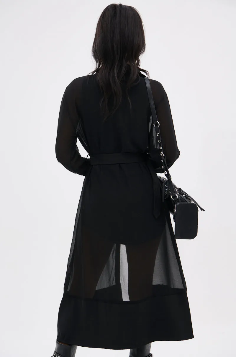 BET ON ME CHIFFON TRENCH sold by AKIRA product image thumbnail 4