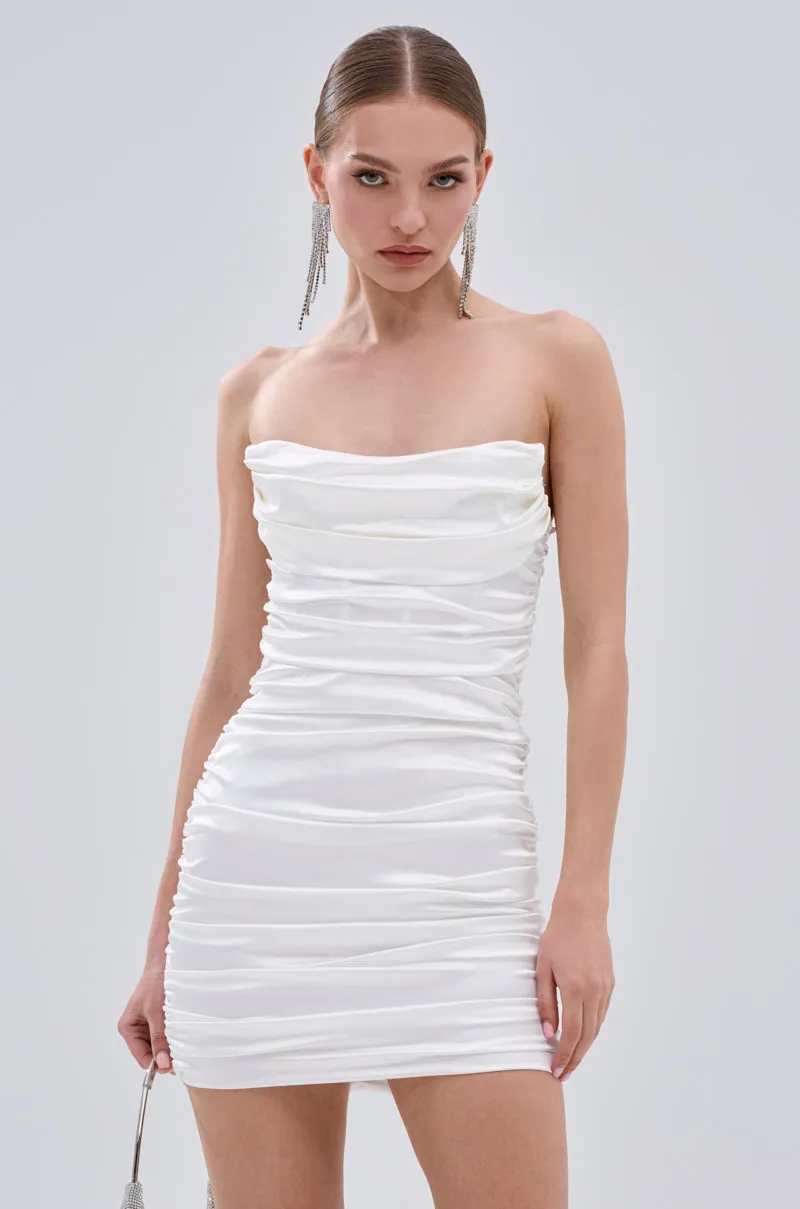 BEEN HER RUCHED MINI DRESS sold by AKIRA product image thumbnail 2