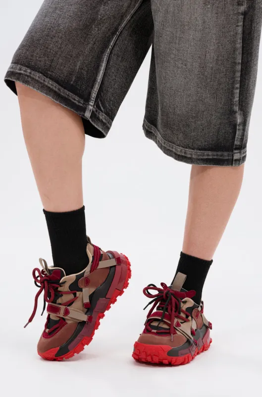 AZALEA WANG NAMIDA BURGUNDY SNEAKER sold by AKIRA