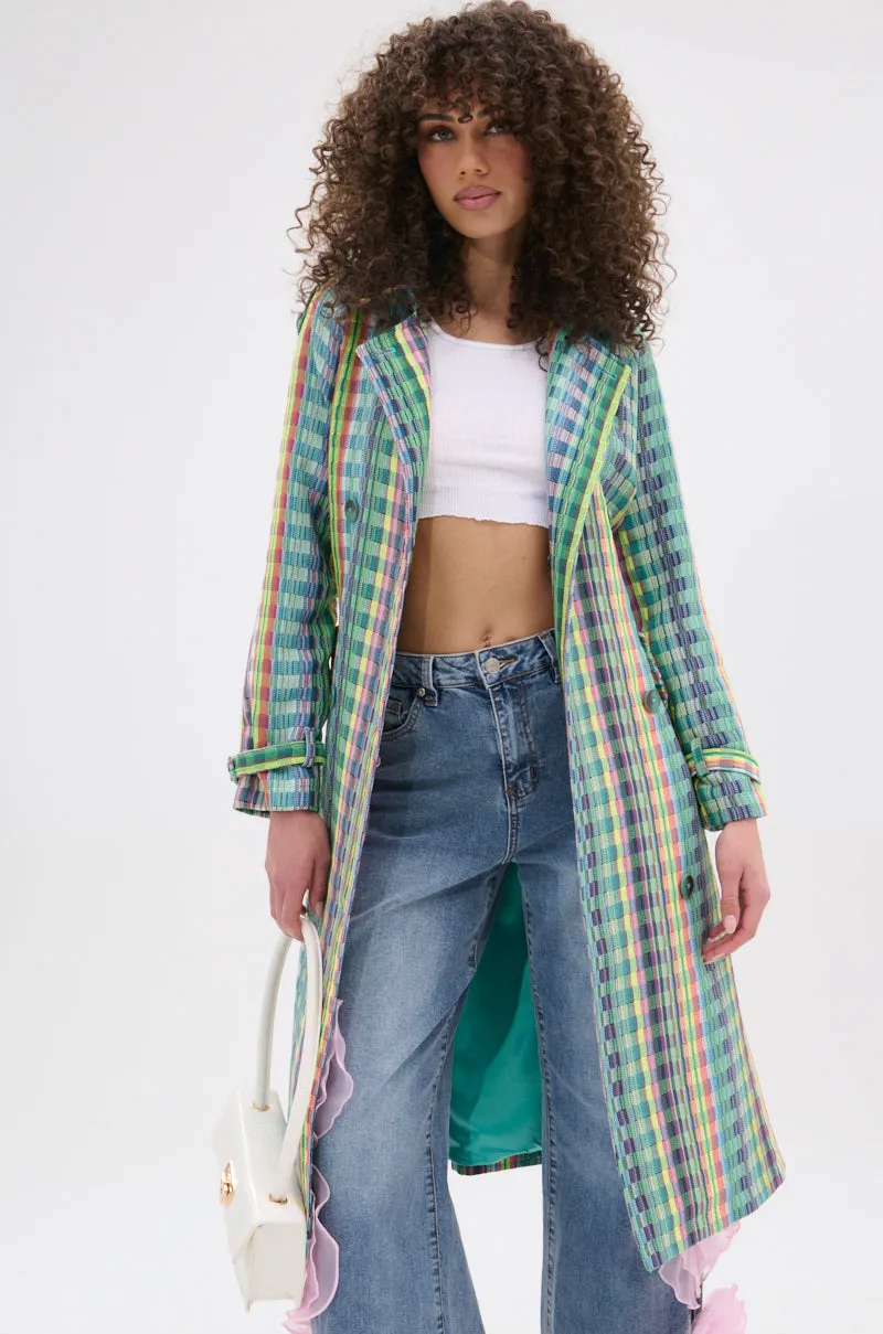 STOP AND SMELL THE ROSES TRENCH sold by AKIRA