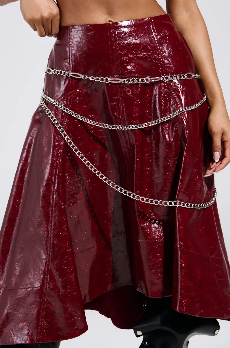 SILVER LINING CHAIN BELT sold by AKIRA