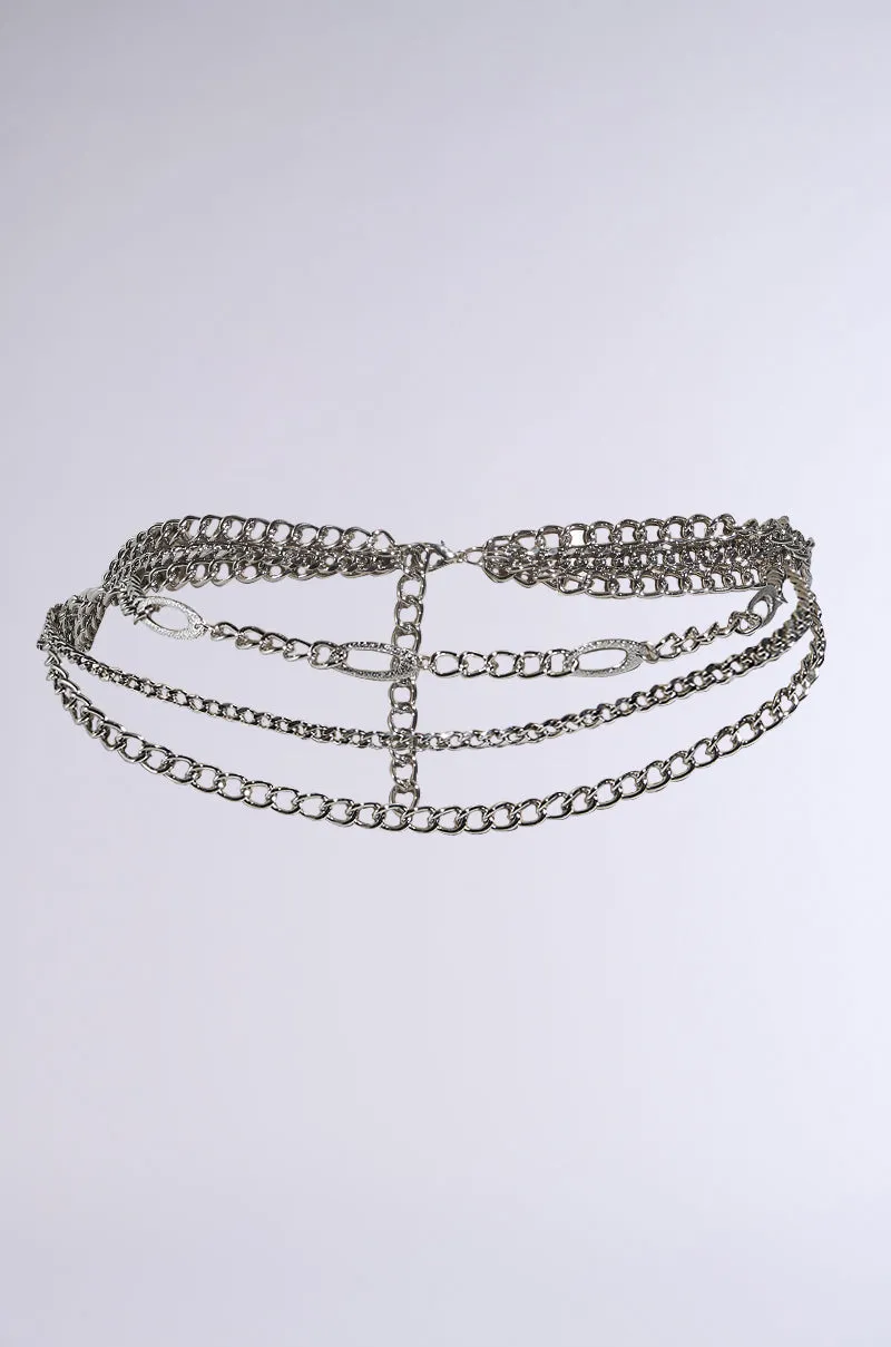 SILVER LINING CHAIN BELT sold by AKIRA product image thumbnail 3