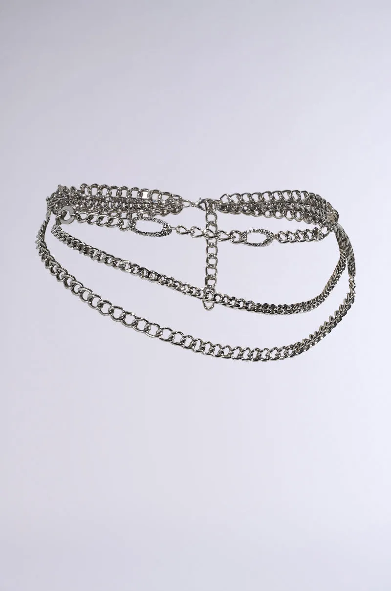 SILVER LINING CHAIN BELT sold by AKIRA product image thumbnail 2