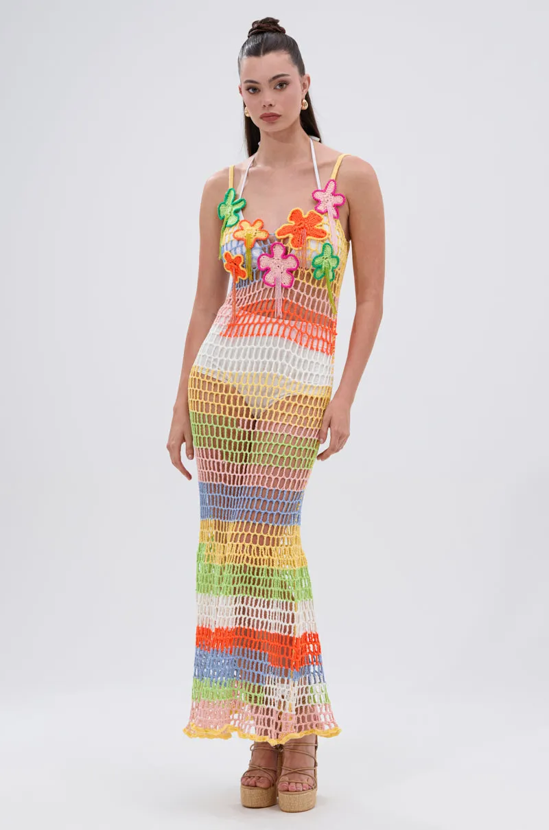 BEACHIN IT CROCHET BEADED MAXI DRESS sold by AKIRA