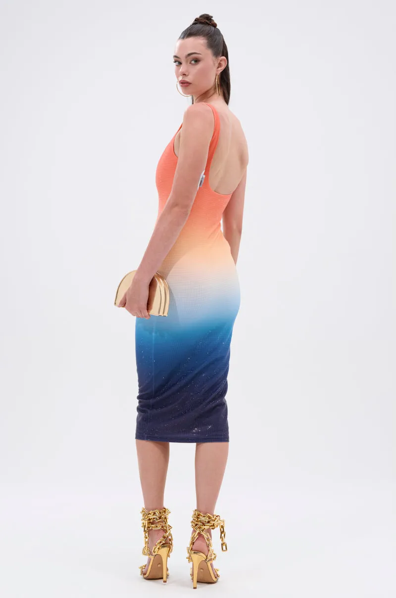 SUNSET LOVERS OMBRE MIDI DRESS sold by AKIRA product image thumbnail 5