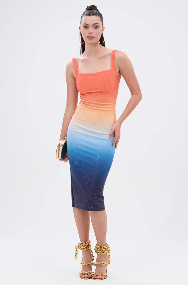 SUNSET LOVERS OMBRE MIDI DRESS sold by AKIRA product image thumbnail 2