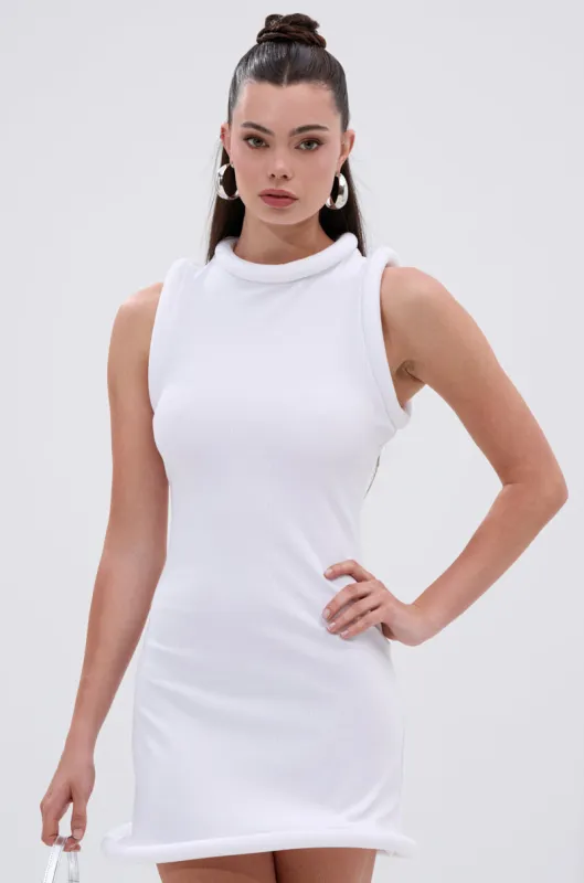 IDK FELT CUTE RIBBED KNIT MINI DRESS sold by AKIRA