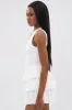 EVERYDAY UNIFORM RUFFLED MINI DRESS IN IVORY sold by AKIRA