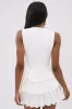 EVERYDAY UNIFORM RUFFLED MINI DRESS IN IVORY sold by AKIRA