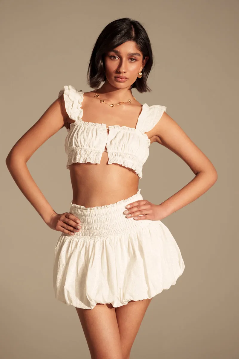 LUCKY YOU EYELET BRALETTE sold by AKIRA