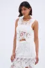 ASYMMETICAL CROCHET PAISLEY BLOUSE sold by AKIRA