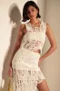 ASYMMETICAL CROCHET PAISLEY BLOUSE sold by AKIRA