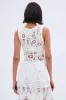 ASYMMETICAL CROCHET PAISLEY BLOUSE sold by AKIRA