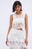 ASYMMETICAL CROCHET PAISLEY BLOUSE sold by AKIRA