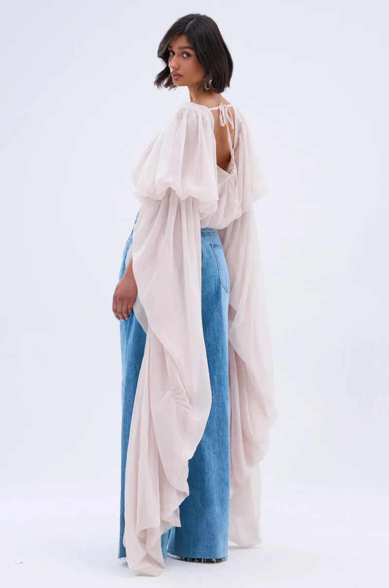 SLOUCHY SQUARE NECK LONG SLEEVE BLOUSE TOP sold by AKIRA product image thumbnail 5