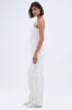 LINDSAY DENIM CARGO JUMPSUIT IN WHITE sold by AKIRA
