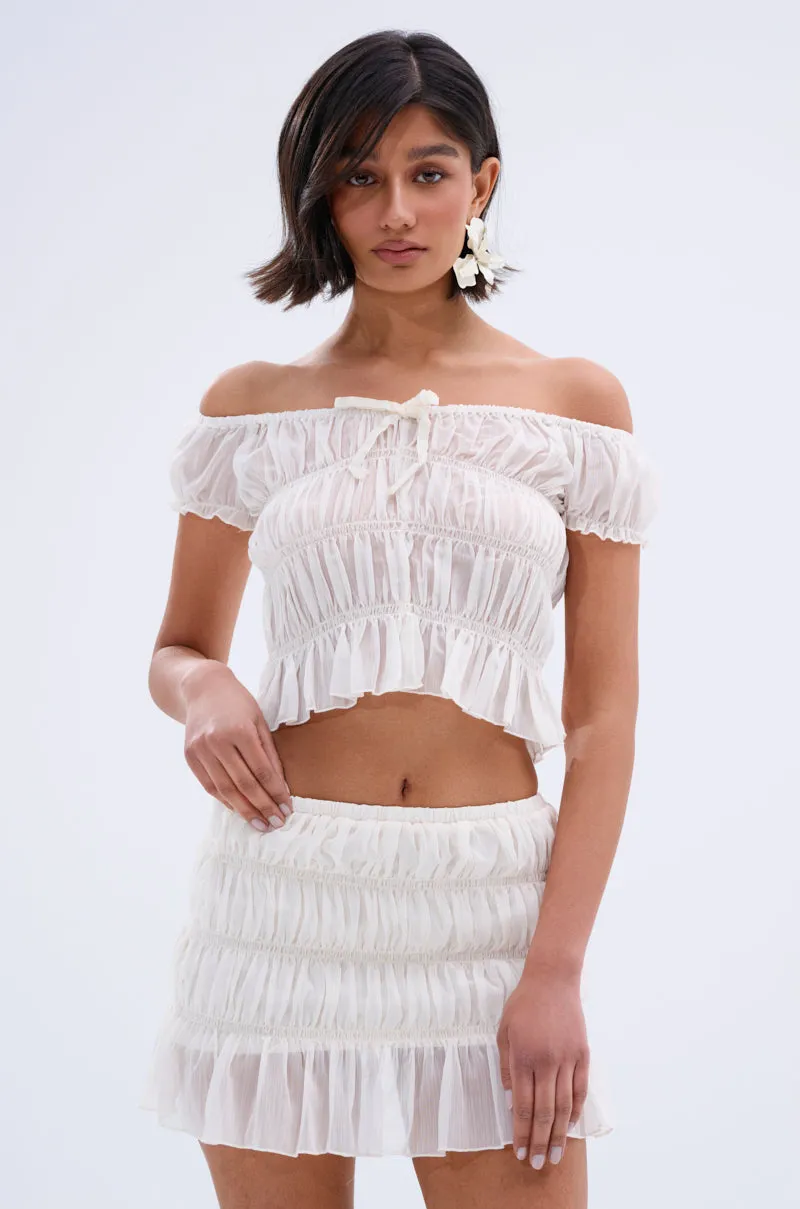 FLIRT WITH ME OFF THE SHOULDER BLOUSE sold by AKIRA product image thumbnail 3
