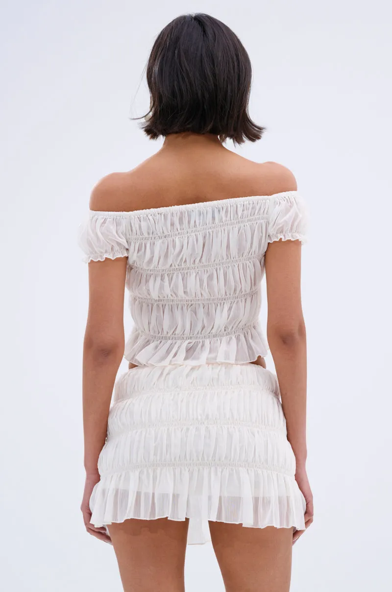 FLIRT WITH ME OFF THE SHOULDER BLOUSE sold by AKIRA product image thumbnail 5