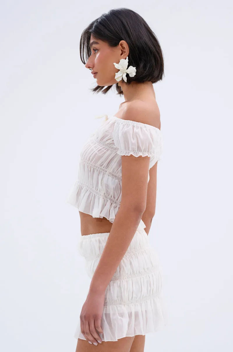 FLIRT WITH ME OFF THE SHOULDER BLOUSE sold by AKIRA product image thumbnail 4