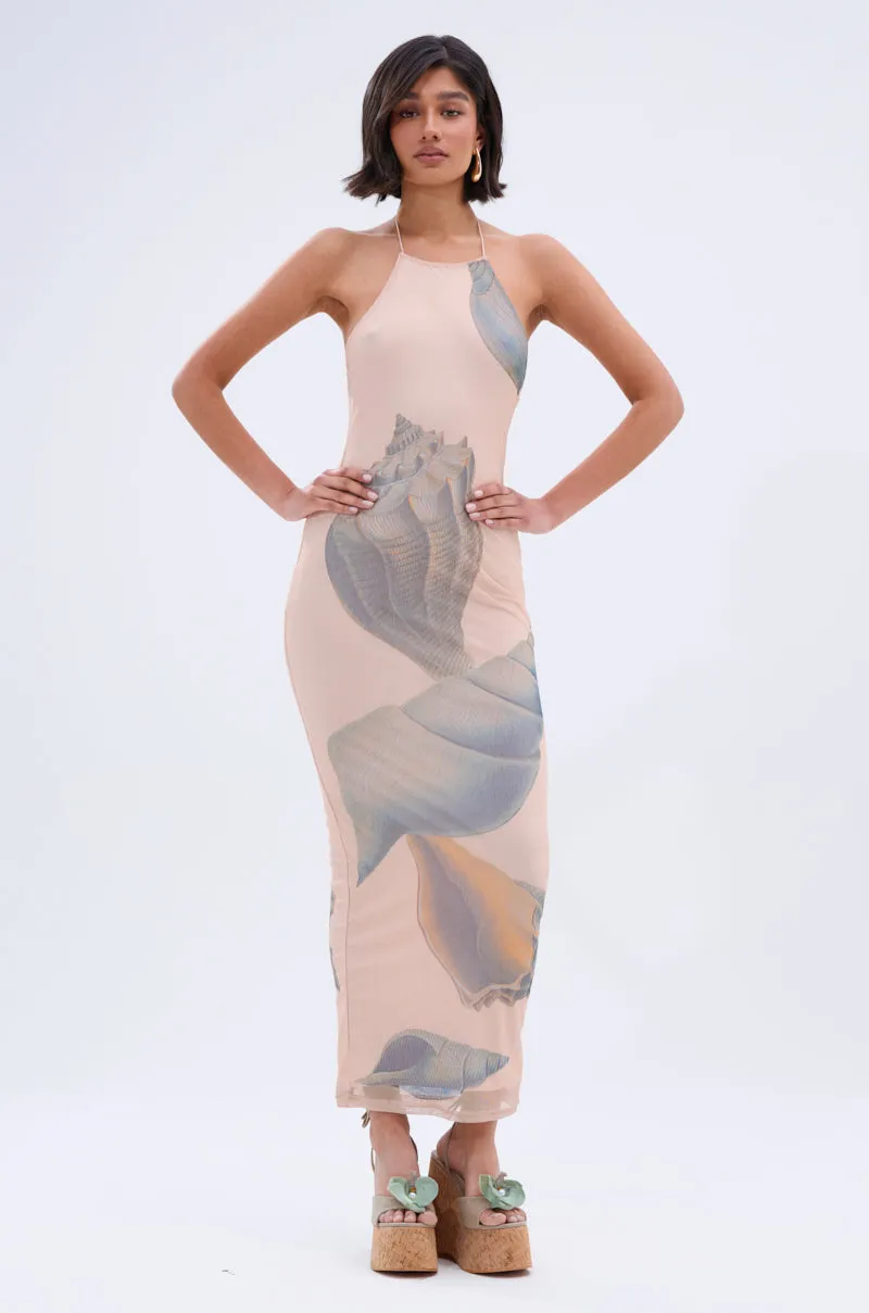 BY THE SEASHORE PRINTED MAXI DRESS sold by AKIRA product image thumbnail 4