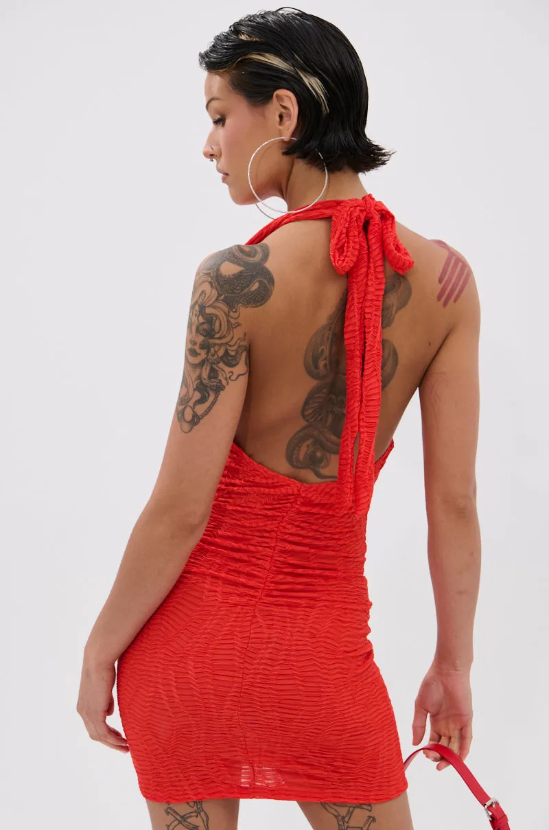 ALWAYS BEST DRESSED MINI DRESS IN RED sold by AKIRA product image thumbnail 4