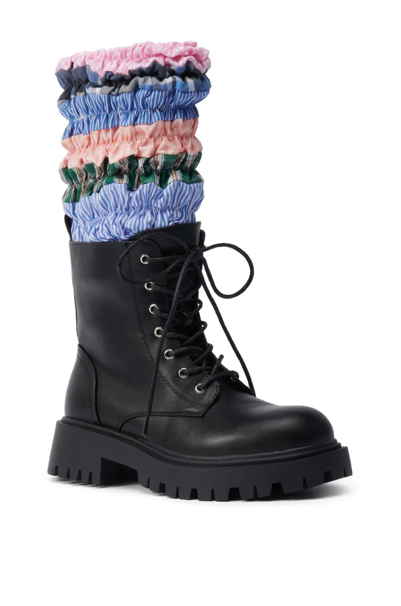 AZALEA WANG LUBNA BLACK FABRIC DETAIL BOOTIE sold by AKIRA product image thumbnail 5