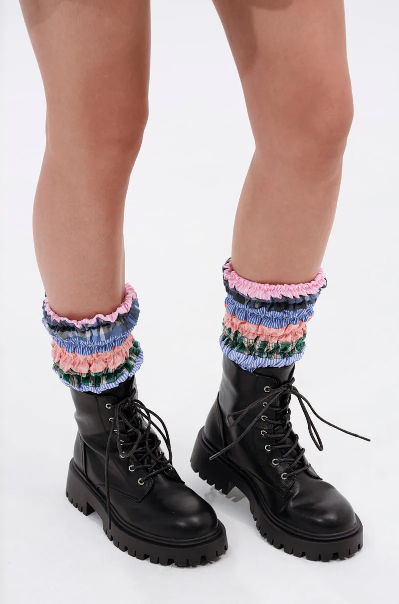 AZALEA WANG LUBNA BLACK FABRIC DETAIL BOOTIE sold by AKIRA