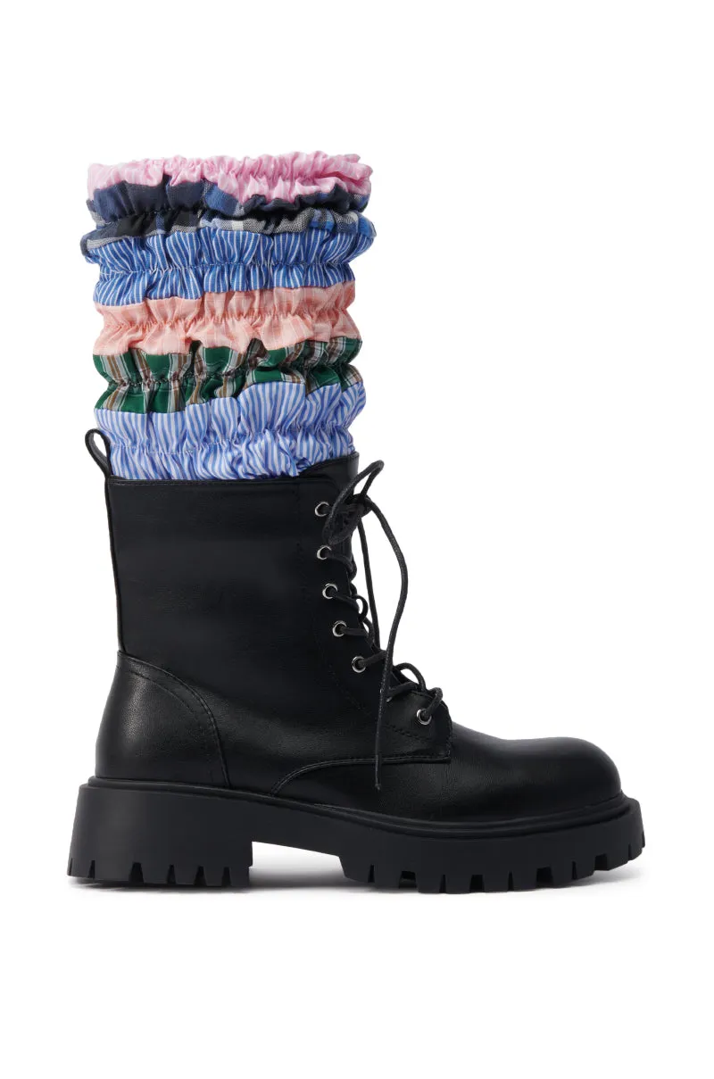 AZALEA WANG LUBNA BLACK FABRIC DETAIL BOOTIE sold by AKIRA product image thumbnail 4