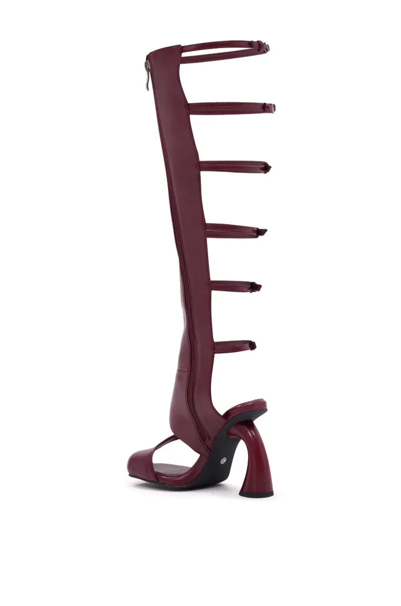 AZALEA WANG ANDRIUS BURGUNDY GLADIATOR SANDAL sold by AKIRA product image thumbnail 5